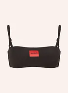 Stroje kąpielowe - Hugo Góra Od Bikini Bandeau Red Label schwarz - miniaturka - grafika 1