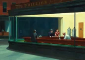 Plakaty - Plakat Nocne Marki Nighthawks Edward Hopper (1942) - miniaturka - grafika 1