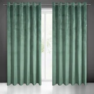 Zasłony - Euro Firany Zasłona 215 x 250 Dekoracyjna Welwet Melanie Zielony - miniaturka - grafika 1