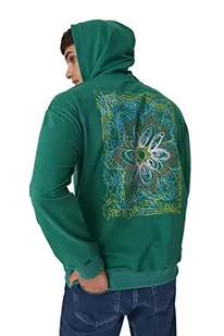 Trendyol Męska bluza z kapturem z sloganem, zielona szmaragdowa, S, zieony (Szmaragdowa zieleń), S - Bluzy męskie - miniaturka - grafika 1