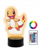 Lampy stojące - Lampka Nocna Z Nadrukiem 3D Led Charmander Prezent - miniaturka - grafika 1