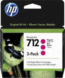 HP 712 3ED78A 3-Pack Magenta - Tusze oryginalne - miniaturka - grafika 1