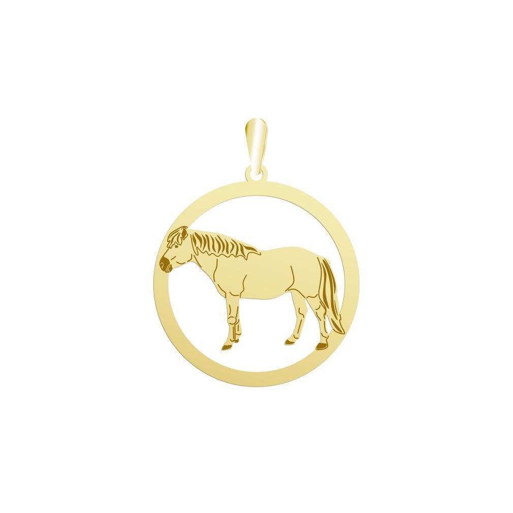 Zawieszka Złota Koń Huculski 925 Prezent Kobieta Biżuteria GRAWER GRATIS