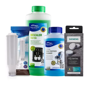 Zestaw Bosch - Filtr AL-TES46, Odkamieniacz Aqualogis Verde 500ml, Siemens TZ80001 Tabletki Czyszczące - Akcesoria i części do ekspresów do kawy - miniaturka - grafika 1
