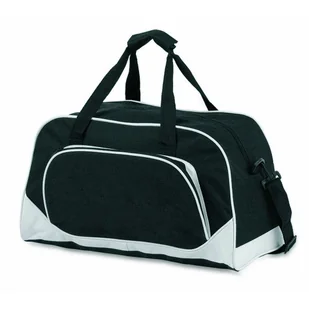 Torba sportowa, podróżna - Czarna, 42x24x20 cm. Poliester 600D. - Torby sportowe - miniaturka - grafika 1