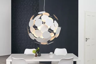 Invicta Interior Lampa wisząca Impact White Silver 70cm (Z36227) - Lampy sufitowe - miniaturka - grafika 1