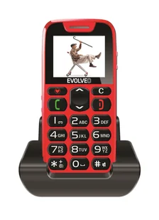Evolveo EasyPhone Czerwony - Telefony komórkowe - miniaturka - grafika 1