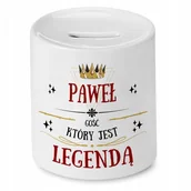 Skarbonki - Skarbonka Dla Pawła na Urodziny Idealny Prezent z Nadrukiem ze Zdjęciem - miniaturka - grafika 1