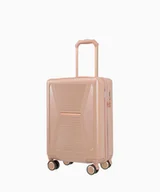 Walizki - PUCCINI Kabinowa różowa walizka z elementami rose gold - miniaturka - grafika 1