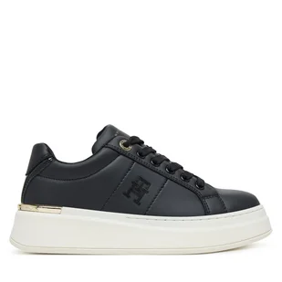 Sneakersy Tommy Hilfiger Low Cut Lace-Up T3A9-33985-1355 Czarny - Buty dla dziewczynek - miniaturka - grafika 1