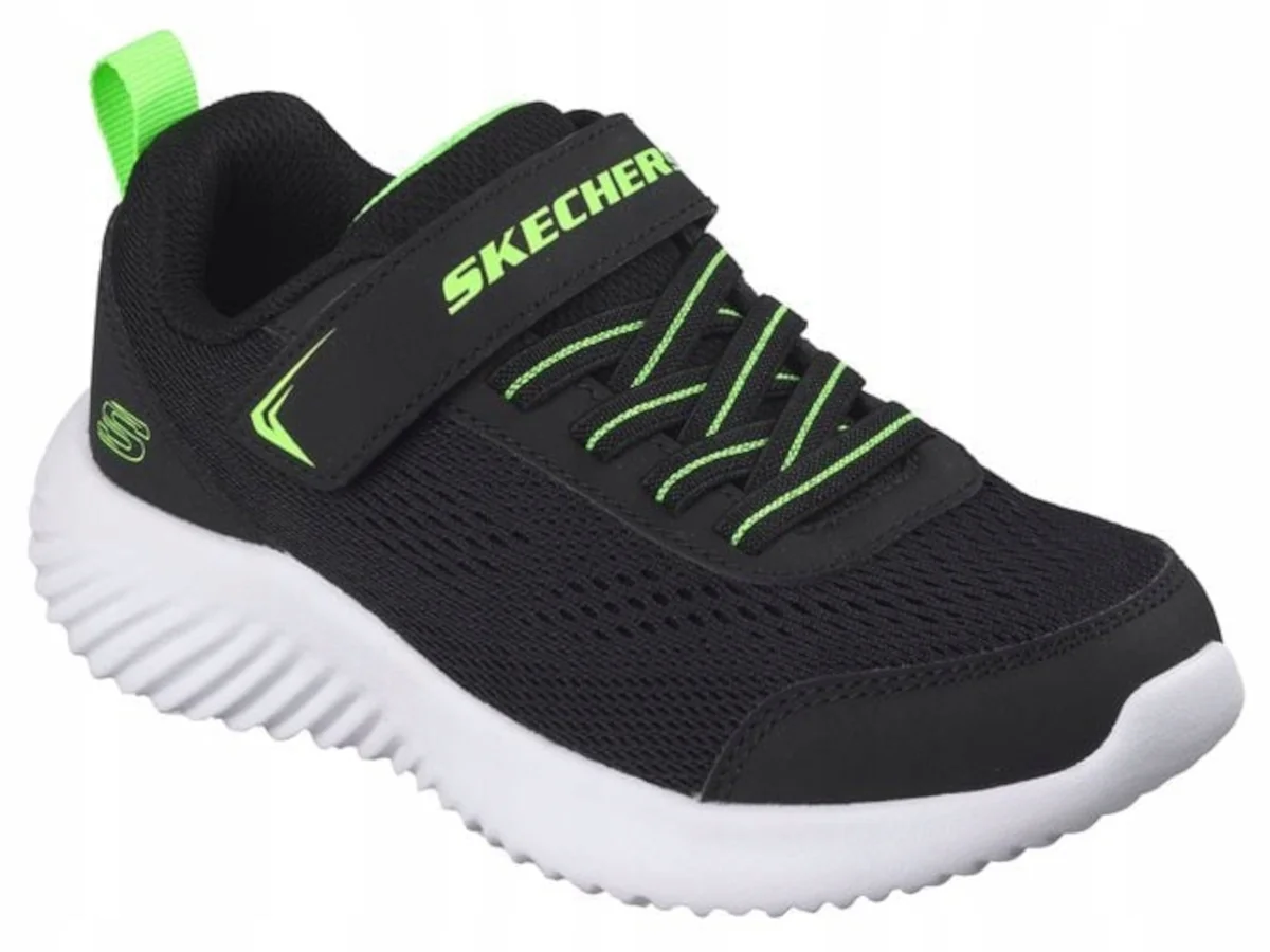 BUTY dziecięce SKECHERS 403905L-BLK sportowe siatka rzep na co dzień 28,5