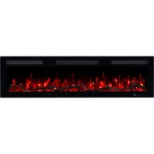 Kominki elektryczne - Kominek elektryczny Emotion Flame Monarch 152 - ogień premium - na ścianę i do zabudowy - 152x13x35 cm - kominek LED z grzaniem 900/1800 W - miniaturka - grafika 1