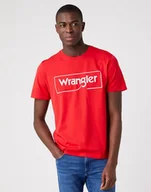 Koszulki męskie - Wrangler Frame Logo Tee Męski T-Shirt Koszulka W70Jd3X47-M - miniaturka - grafika 1