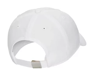 Czapka bejsbolówka NIKE Dri-FIT Club Dziecięca Metal Logo Swoosh BIAŁA - Czapki damskie - miniaturka - grafika 2