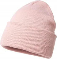 Czapki damskie - Czapka Zimowa Damska Beanie Dzianinowa Ciepła Różowy - miniaturka - grafika 1