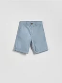Spodnie i spodenki dla chłopców - Reserved - Bawełniane szorty - jasnoniebieski - miniaturka - grafika 1