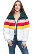 Kurtki damskie - Damska Kurtka Zimowa Wrangler Rainbow Puffer Cloud Blue W4Q0Wbb03-L - miniaturka - grafika 1