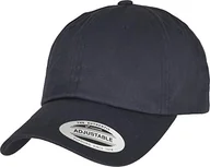 Czapki damskie - Yupoong Flexfit Unisex Dad Cap z organicznej bawełny z zakrzywionym daszkiem, czapka bejsbolowa z bawełny organicznej, regulowany rozmiar, rozmiar uniwersalny, ciemny granat, jeden rozmiar - miniaturka - grafika 1