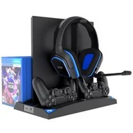 Kontrolery gier na PC - Stacja dokująca iPega P4009 s chlazením pro PS5/PS4 (PG-P4009) Czarna - miniaturka - grafika 1