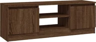 Szafki RTV - vidaXL Szafka pod telewizor z drzwiczkami w kolorze brązowego dębu 102x30x36 cm - miniaturka - grafika 1
