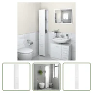 Szafki łazienkowe - The Living Store Szafka łazienkowa biała 25x26,5x170 cm Materiał drewnopochodny - miniaturka - grafika 1