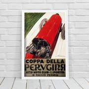 Plakaty - Plakat do pokoju Grand Prix Plakat Coppa della Perugina Federico Seneca A4 21x29cm bez ramki pion - miniaturka - grafika 1