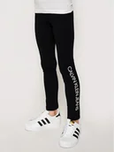 Legginsy - Calvin Klein Jeans Legginsy Logo IG0IG00740 Czarny Slim Fit - miniaturka - grafika 1