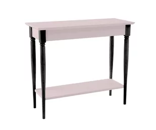 Stolik Typu Konsola MAMO 85x35cm Różowa Czarne Nogi - Konsole i sekretarzyki - miniaturka - grafika 1
