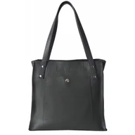 Torebki damskie - Skórzana Włoska torba na ramię Vera Pelle miękka , pojemna a4 Szara - Grafit WR365G - miniaturka - grafika 1