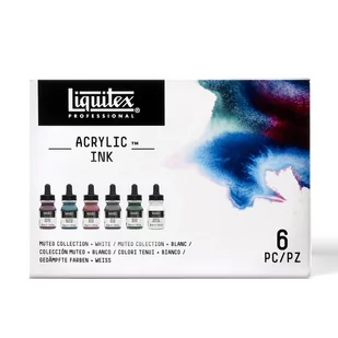 Liqutex, zestaw tuszy akrylowych, Muted 6 x 30 ml. - Farby i media malarskie - miniaturka - grafika 1