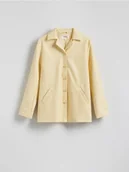 Kurtki damskie - Reserved - Kurtka z imitacji skóry - jasnożółty - miniaturka - grafika 1