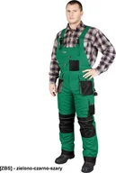 Odzież robocza - R.E.I.S. LHFMNWB - spodnie ochronne ogrodniczki ocieplane - zielono-czarno-szary M - miniaturka - grafika 1