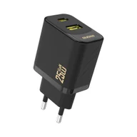 Ładowarki do telefonów - Ładowarka Dudao A26T GaN 25W USB-A, USB-C - czarna - miniaturka - grafika 1