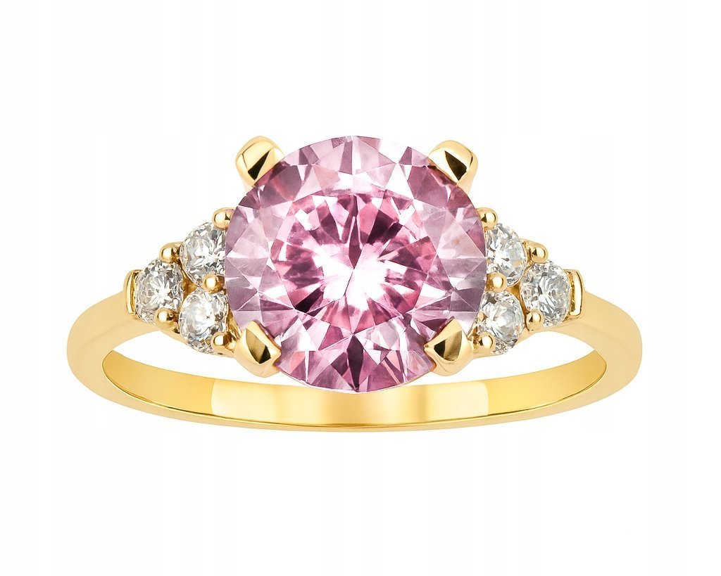 ZŁOTY PIERŚCIONEK ZARĘCZYNOWY Z MOISSANITAMI 1.7CT AURORA 8KT 333
