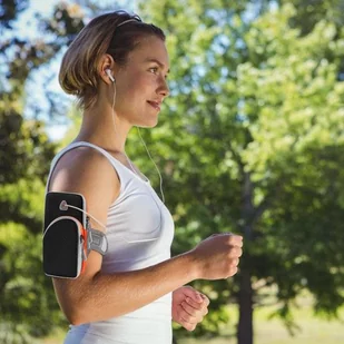 Armband do biegania opaska na ramię sportowe etui na telefon jasnoniebieski - Etui i futerały do telefonów - miniaturka - grafika 10