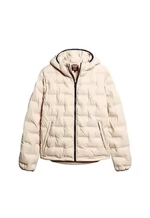 Kurtki męskie - Superdry Short Quilted Puffer Coat Kurtka męska, Cement beżowy, XL - grafika 1