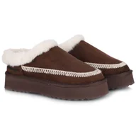 Kapcie damskie - Kapcie damskie z futerkiem Wrangler 20253094.IKU COFFEE BEAN R.40 - miniaturka - grafika 1