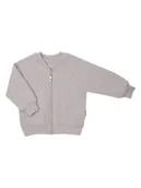 Bluzy dla chłopców - Chłopięca bluza rozpinana dresowa popielata Nicol,r.116 - miniaturka - grafika 1