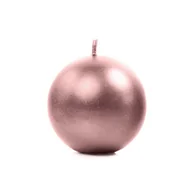 Świece - Świece kule, metalizowane 8cm 6szt rosegold - miniaturka - grafika 1