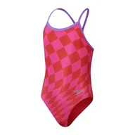 Stroje kąpielowe dla dziewczynek - Strój kąpielowy jednoczęściowy dziewczęcy na basen Speedo Allover - miniaturka - grafika 1