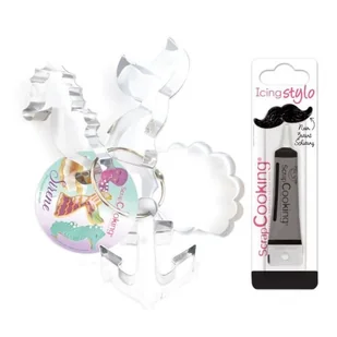 4 foremki do ciastek w kształcie syreny + czarny długopis - Formy do ciast - miniaturka - grafika 1