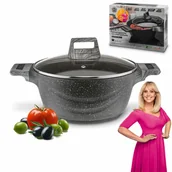 Garnki - Garnek na indukcję marmurowy z pokrywką Konighoffer Arancini 4,5 l poleca EWA WACHOWICZ - miniaturka - grafika 1