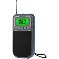 Radia - Przenośne radio kieszonkowe, mini radio z wyświetlaczem cyfrowym, odpowiednie dla rodzin i osób starszych, szare - miniaturka - grafika 1