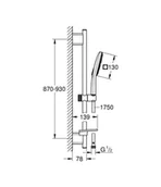 Zestawy prysznicowe - Grohe Rainshower Smartactive 130 Cube Zestaw prysznicowy natynkowy 26587000 - miniaturka - grafika 1