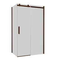 Kabiny prysznicowe - Kabina prysznicowa Laurena 100x90x200 cm szkło dymione profil miedziany Wellneo - miniaturka - grafika 1