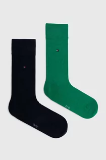 Skarpetki męskie - Tommy Hilfiger skarpetki 2-pack męskie kolor zielony 371111127 - grafika 1