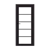 Drzwi wewnętrzne - Skrzydło szklane Industrial 70 Prawe Czarny mat Artens - miniaturka - grafika 1