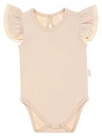 Body dla niemowląt - Dziewczęce body bawełna krótki rękaw koronka Nicol,r.80 - miniaturka - grafika 1