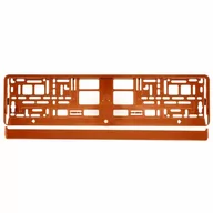 Akcesoria motoryzacyjne - CARMOTION ramka na tablicę rejestracyjną - metalizowana - pomarańczowa - miniaturka - grafika 1