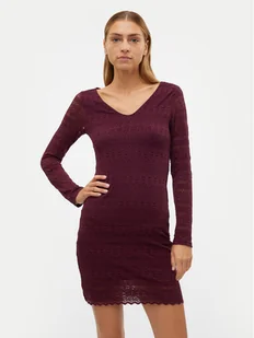 Vero Moda Sukienka koktajlowa Zoe 10315445 Bordowy Slim Fit - Sukienki - miniaturka - grafika 1